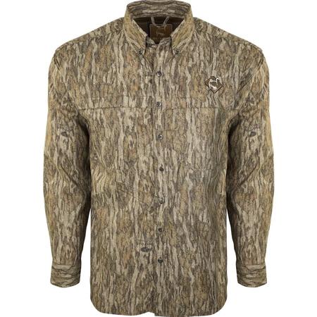 Ol' Tom Men's Flyweight Mesh Back L/S Shirts With Spine Pad