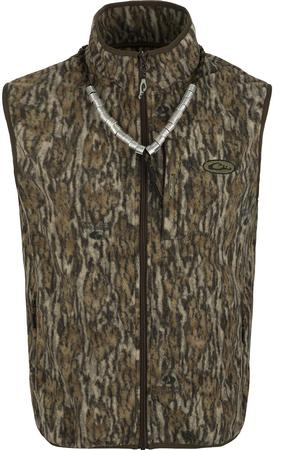 Drake MST Camo Camp Fleece Vest