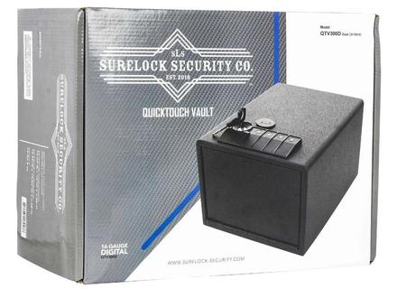 Surelock Security QuickTouch 300 Digital Keypad/Key Entry Matte Black Steel Holds 2 Handguns 7.48