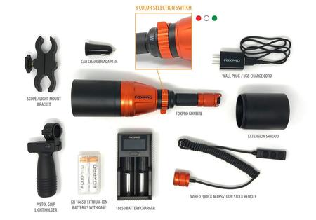 Foxpro Gun Fire Kit | Orange/Black Metal Red/Green/White Filter