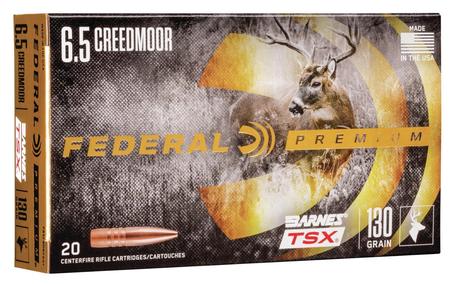 Federal Premium 6.5 Creedmoor 130 Grain Barnes TSX | 20 Rounds