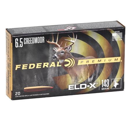 Federal Premium 6.5 Creedmoor 143 Grain Hornady ELD-X PT | 20 Rounds