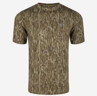 Drake Youth EST Camo Performance Short Sleeve Crew: BOTTOMLAND