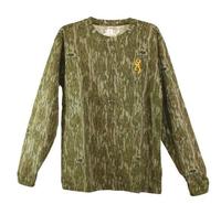 Browning Youth Wasatch LS T Shirt - Mossy Oak Bottomland: BOTTOMLAND