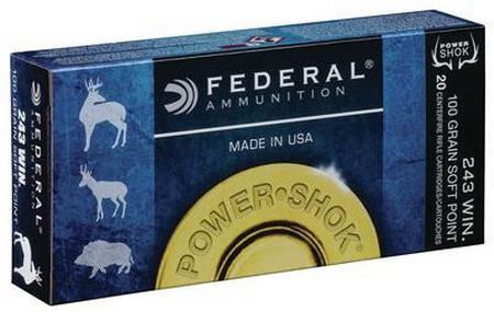 Federal Power-Shok .243 Winchester 100 Grain JSP | 20 Rounds